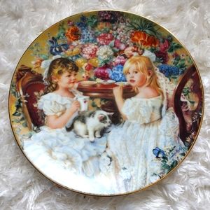The Tea Party by Sandra Kuck Limited Edition Hearts and Flowers Victorian Artist